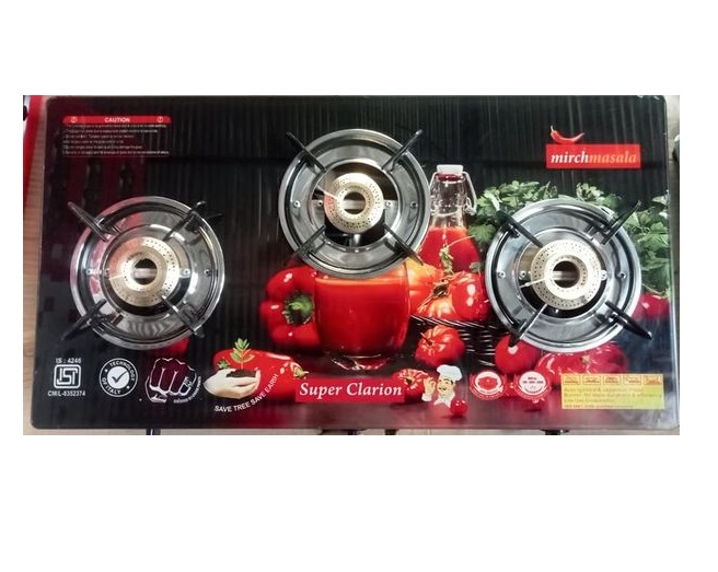 surya clarion 3 burner glass top price